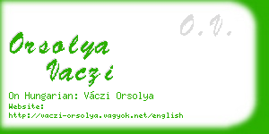 orsolya vaczi business card